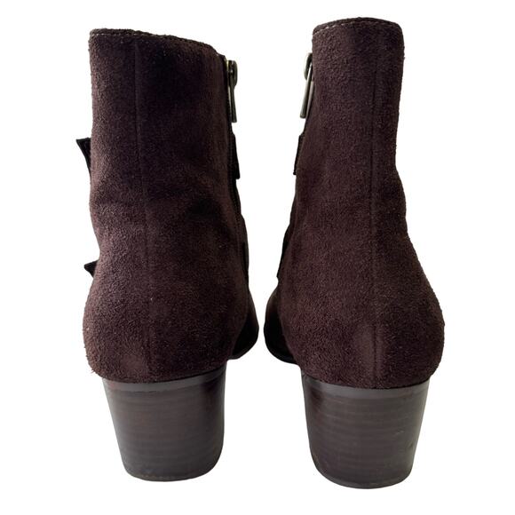Clarks Artisan Womens Ceara Chloe Buckle Booties Brown Suede Casual size 10 - Picture 2 of 5
